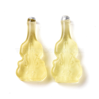 Violin Shape Dummy Wine Bottle Resin Cabochon(RESI-E025-01D)-2