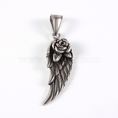Antique Silver Wing Stainless Steel Pendants
