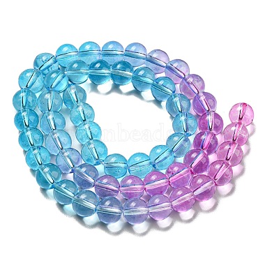 Dyed & Heated Synthetic Quartz Beads Strands(G-P502-01B-02)-3