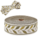 Leaf Pattern Polyester Ribbon(OCOR-WH0078-387A)-1