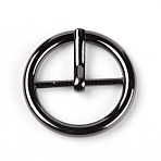 Flat Round Alloy Single Prong Roller Buckles, for DIY Belt Accessories, Gunmetal, 33x3.5mm(FIND-WH0077-55)