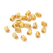 925 Sterling Silver Beads, Tri-Prism, Real 18K Gold Plated, 3x3x3.5mm, Hole: 1.5mm, about 161Pcs/10g(STER-D035-07G)