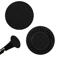 Gorgecraft 2PCS Cloth with Soft Nap Mute Cap, for Trumpet Case, Prevent Dirty Cap, Black, 89~90x9.5mm, 2Pcs/Bag(AJEW-GF0003-54B)