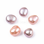 Natural Baroque Keshi Pearl Beads, Freshwater Pearl Beads, No Hole, Nuggets, PeachPuff, 8~10x7.5~8x6.5~8mm(PEAR-N020-P12)