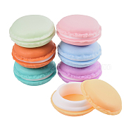 Portable Candy Color Mini Cute Macarons Jewelry Ring/Necklace Carrying Case, Mixed Color, 4.2x2~2.1cm, inner diameter: 2.7cm(CON-WH0038-A-M)