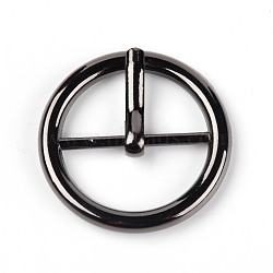 Flat Round Alloy Single Prong Roller Buckles, for DIY Belt Accessories, Gunmetal, 33x3.5mm(FIND-WH0077-55)