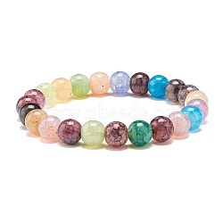 8.5MM Imitation Gemstone Glass Round Beads Stretch Bracelet for Women, Colorful, Inner Diameter: 1-3/4 inch(4.6cm), Beads: 8.5mm(BJEW-JB07415)