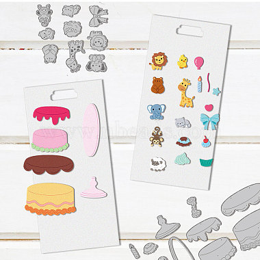 Birthday Animal Cake Carbon Steel Cutting Dies Stencils(DIY-WH0309-1957)-4