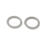 304 Stainless Steel Twisted Ring Linking Rings, Non-Tarnish, Stainless Steel Color, 12x1.5mm, Inner Diameter: 8.5mm(X-STAS-L300-005D-P)