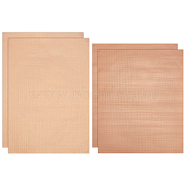 SUPERFINDINGS 4Sheets 2 Style PTFE Barbecue Pad, Non Stick Heat Resistant Grill Mats, Rectangle, Sandy Brown, 2sheets/style(AJEW-FH0002-32)