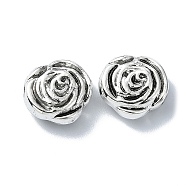 Tibetan Style Alloy Beads, Flower, Antique Silver, 12x12x6mm, Hole: 1.6mm, about 192pcs/500g(TIBEB-F065-01AS-05)