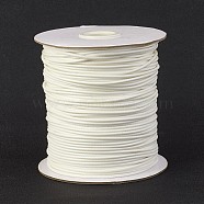 Eco-Friendly Korean Waxed Polyester Cord, White, 0.8mm, about 174.97 yards(160m)/roll(YC-P002-0.8mm-1125)