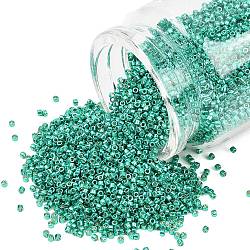 MIYUKI Delica Beads, Cylinder, Japanese Seed Beads, 11/0, (DB2505)Duracoat Galvanized Dk Mint Green, 1.3x1.6mm, Hole: 0.8mm, about 10000pcs/bag, 50g/bag(SEED-X0054-DB2505)