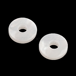 Opaque Resin Pendants, Donut Charms, White, 12.5x4mm, Hole: 4mm(CRES-I036-10B)