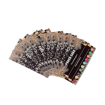 Rectangle Paper Reward Incentive Card, Punch Cards for Christmas Incentive Awards Supplies, Black, 92x65x17mm, 50pcs/bag