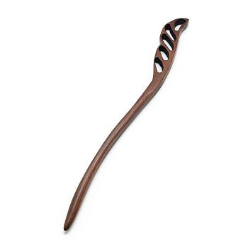 Swartizia Spp Wood Hair Sticks, Dyed, Coconut Brown, 175x17x7mm