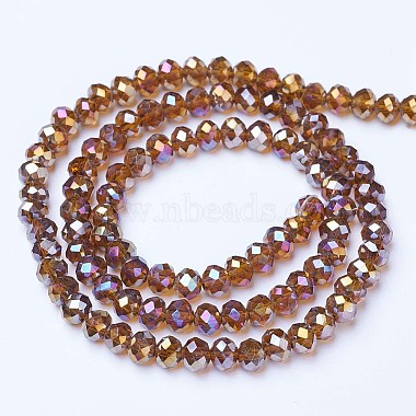 Chapelets de perles en verre galvanoplastique(EGLA-A034-T6mm-B08)-2