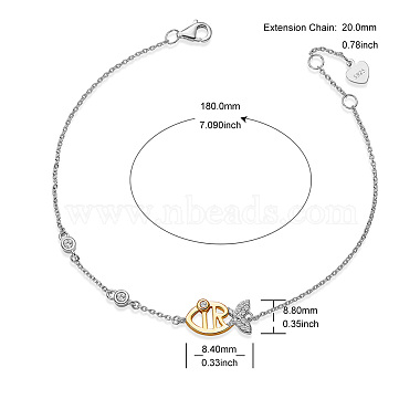 Браслеты shegrace 925 из стерлингового серебра со звеньями(JB567A)-6