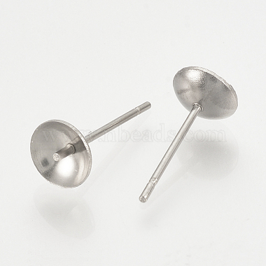 304 Stainless Steel Stud Earring Findings(X-STAS-T019-6)-2