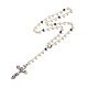 Synthetic Hematite & Glass Rosary Bead Necklaces for Women(NJEW-JN03992)-1