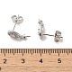 Brass Micro Pave Cubic Zirconia Studs Earrings Findings(EJEW-H128-05P)-3