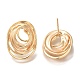 Brass Stud Earrings for Women(EJEW-U026-03G)-1