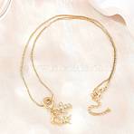 Brass Pave Clear Cubic Zirconia Cross Star Moon Pendant Necklaces, Real 18K Gold Plated, 18.11 inch(46cm)(KK-Z165-01G)