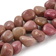 Natural Rhodochrosite Bead Strands, Tumbled Stone, Nuggets, 7~9.5x9~11x7~11mm, Hole: 1mm, about 42~43pcs/strand, 15.75''~15.94''(40~40.5cm)(G-F464-40)
