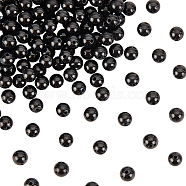 Natural Black Tourmaline Beads Strands, Grade AB+, Round, 4mm, Hole: 0.6mm, about 84~85pcs/strand, 15.28~15.35''(38.8~39cm)(G-OC0003-55)