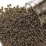 TOHO Round Seed Beads, Japanese Seed Beads, (223) Antique Bronze, 11/0, 2.2mm, Hole: 0.8mm, about 1103pcs/10g(X-SEED-TR11-0223)