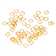 Iron Jump Rings, Open Jump Rings, Golden, 4x0.5mm, Inner Diameter: 3mm, 200~230Pcs/Set(IFIN-WH0058-13A-G)