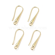 Brass Earring Hooks Findings, Ear Wire, Cadmium Free & Nickel Free & Lead Free, Golden, 21x9x2.3~2.8mm, Hole: 1.5mm, Pin: 0.8mm(X-KK-M157-03G-NR)