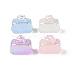 Opaque Acrylic Beads, with Glitter, Bag, Mixed Color, 19x23.5x10mm, Hole: 2.5mm(OACR-Z0220-14)