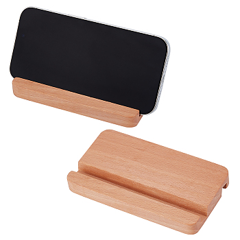 Wood Mobile Phone Holders, Cell Phone Stand Holder, Universal Portable Tablets Holder, BurlyWood, 7x12.5x1.3cm
