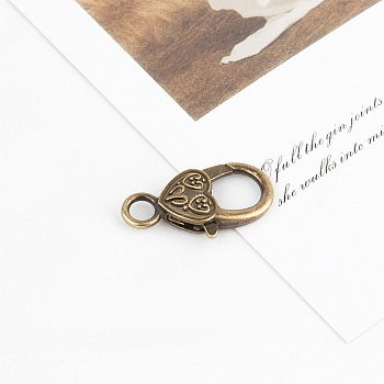 Zinc Alloy Lobster Claw Clasps, Antique Bronze, 26.5~27mm