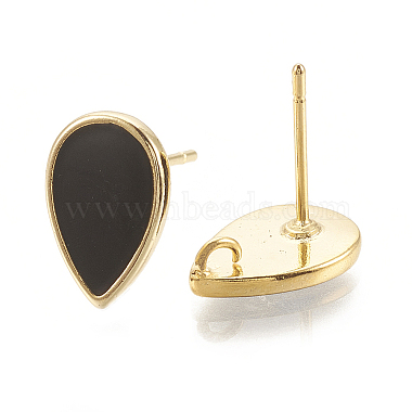 Brass Stud Earring Findings(KK-S345-268A-G)-2
