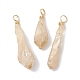 Electroplated Natural Quartz Crystal Dyed Pendants(PALLOY-JF02325-07)-1