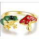 Frog & Mushroom Alloy Open Cuff Ring for Women(JR943A)-1
