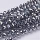 Chapelets de perles en verre galvanoplastique(GR7X10MMY-S)-1