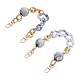 Givenny-eu 2pcs 2 style perles ovales et rondes poignée de sac acrylique(FIND-GN0001-16B)-2