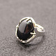ovaler verstellbarer Ring aus natürlichem schwarzen Onyx(FIND-PW0021-05F)-1