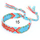 bracelet cordon en coton tressé à motif losange(FIND-PW0013-003A-15)-1