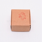 Resin Chapter, DIY Handmade Resin Soap Stamp Chapter,  Square, Heart Pattern, 22x23x23mm(DIY-WH0183-17E)