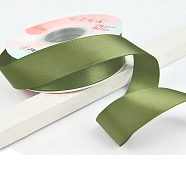 18M Polyester Double Face Satin Ribbons, Garment Accessories, Gift Wrapping Ribbon, Olive Drab, 1 inch(25mm), about 19.69 Yards(18m)/Roll(PW-WG77227-05)