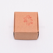 Resin Chapter, DIY Handmade Resin Soap Stamp Chapter,  Square, Heart Pattern, 22x23x23mm(DIY-WH0183-17E)