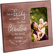 Olycraft MDF Photo Frames, Glass Display Pictures, for Tabletop Display Photo Frame, Rectangle with Word, Saddle Brown, 19.5x25.4x1.35cm(DJEW-OC0001-05C)