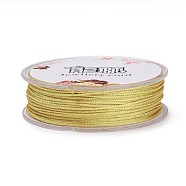 Polyester Metallic Thread, Gold, 1mm, about 32.8 yards(30m)/roll(OCOR-G006-02-1.0mm-34)