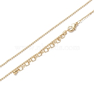 Brass Ball Chain Necklaces, Long-Lasting Plated, Real 18K Gold Plated, 16.34 inch(41.5cm)(X-NJEW-K123-02G)