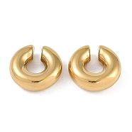 304 Stainless Steel Cuff Earrings, Jewely for Women, Rings, Real 24K Gold Plated, 29.5x10mm(EJEW-K278-01B-G)
