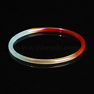 Dyed Natural Agate Simple Plain Bangle for Women, Inner Diameter: 2-1/8~2-1/4 inch(5.4~5.6cm)(FIND-PW0021-09A-04)